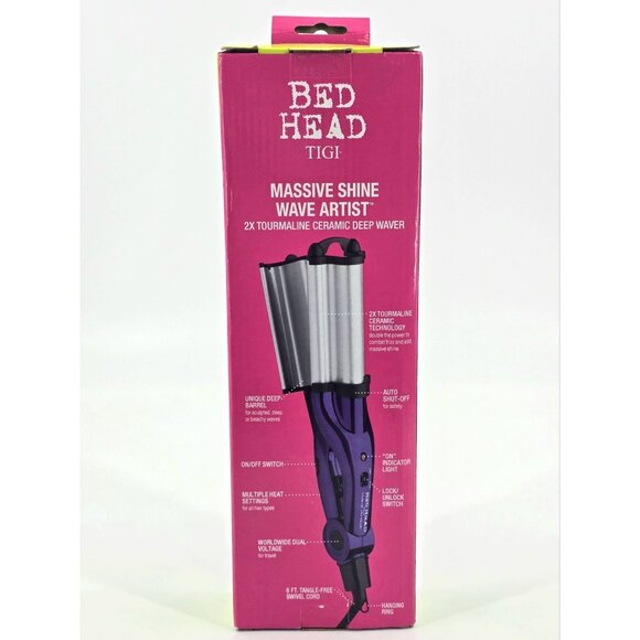 Bed Head Wave Artist 2x Tourmaline Ceramic Technology Deep Hair Waver TIGI - Picture 9 of 13